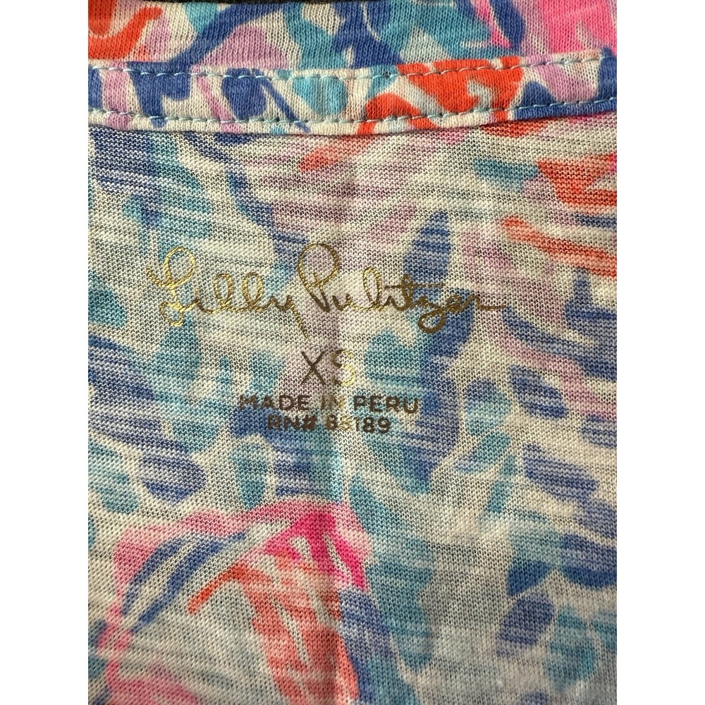 Lilly Pulitzer Women's Tee. Size XS Seaside Ocean Vacation Preppy Beach Date H68 - Picture 2 of 3
